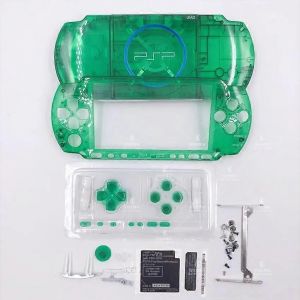 Coque De Remplacement Complete Pour Console De Jeu Psp 3000/3004, Crystal Colors, Avec Kit De Boutons - Neuf