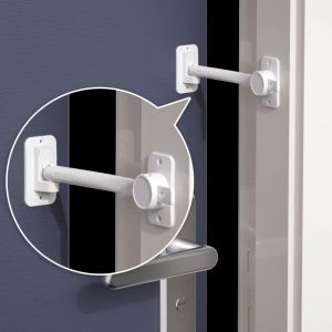 KALANKA-1 Pièce protège-Doigts de Porte à l'épreuve des Enfants, poignée de Levier de Porte réglable pour Animaux de Compagnie, entrée Facile des Chats (Blanc) - Neuf