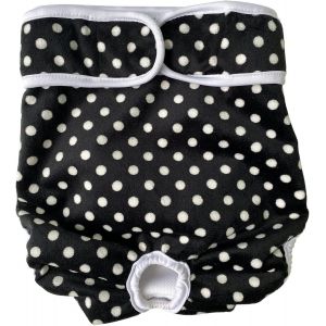 Couche Pour Chien Femelle Lavable Lot De 2 R&eacute;utilisables Culottes Hygi&eacute;niques Tr&egrave;s Absorbantes Incontinence P&eacute;riodes Physiologiques L&eacute;opard Et Pois Xl - Neuf