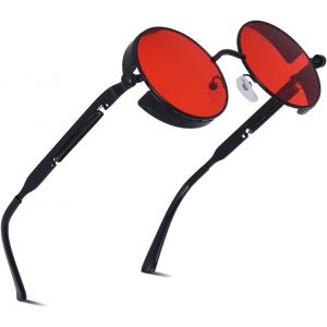 Lunettes De Soleil Homme Femme Polarisée Lunette Et Accessoires Vintage Ronde Cadre Métallique Uv400 Protection - Neuf