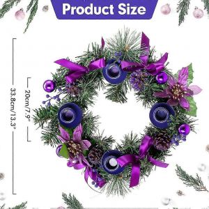 Couronne de l'avent D&eacute;tenteur de la Bougie pour les D&eacute;corations de No&euml;l - contient 4 Bougies - Neuf