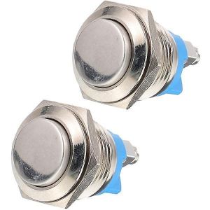 Lot de 2 boutons de sonnette durables à réinitialisation automatique - Installation facile, haute sensibilité, remplacement polyvalent pour les systèmes d'entrée à domicile - Neuf
