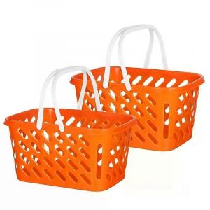 2pcs Panier &agrave; provisions Jouets Panier d'&eacute;picerie pour enfants avec poign&eacute;e pour enfants Faire semblant de jouer Panier d'&eacute;picerie Jouets - Neuf