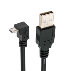 Câble D'Extension De Charge Câble Coudé À 90 Degrés Micro Usb 5 Broches Vers Usb 2.0 Type-A Câble De Charge De Données Pour Téléphone Tablette Appareil Photo (20 Cm)[CAB9162298] - Neuf