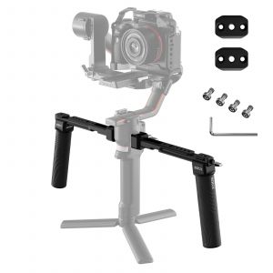 Poign&eacute;e double SIRUI AM-DSH pour stabilisateurs DJI Ronin RS4/RS4 Pro/RS3/RS3 Pro/RS2/RSC2/Ronin-S/SC,Poign&eacute;e avec rails NATO, griffe froide et filetages 1/4" & 3/8" - Neuf