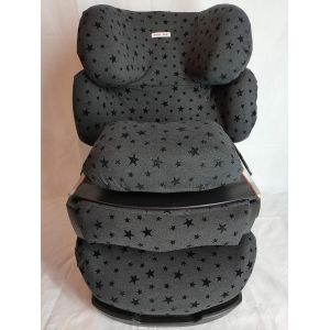 Nouvelhorizonstore-Moon-Bebe Housse Pour Cybex Pallas, Silver Pallas Fix Et Balles 2 Fix Noir (Black Stars) - Neuf