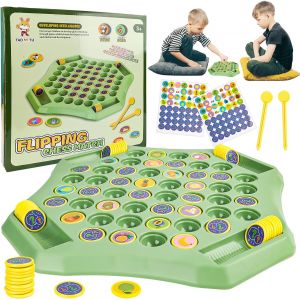 ERYI-Flip Chess Memory, 2 À 4 Joueurs, Jeu D'Échecs, Flip Board, Jeu De Mémoire Pour Enfants, Jeu De Mémoire, Jeu Montessori, Jeu De Société Familial, Jouet Éducatif - Neuf