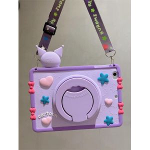 Pour Honor Pad X8a X9 Pro 11.5 V9 11 Pouces Mignon Dessin Anim&eacute; 3d Kuromi Silicone Tablette &Eacute;tui De Protection Pour Huawei Matepad M7 10.8 Honor V9 11.5in-Bleu - Neuf