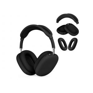 Pour Apple AirPods Max étui pour écouteurs ensemble complet housse de protection en silicone noir - Neuf