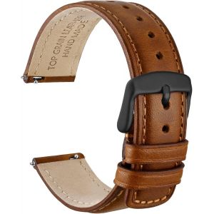 Bracelet De Montre &Agrave; D&eacute;gagement Rapide, Cuir V&eacute;ritable En D&eacute;tresse, Boucle En Acier Inoxydable, Largeur De Bande 18mm 19mm 20mm 22mm 24mm - Neuf