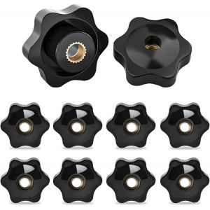 M8 Filetage Femelle De Serrage De Bouton,10 Pi&egrave;ces &Eacute;toile T&ecirc;te &Eacute;crous De Serrage Bouton Boutons De Serrage De Filetage M8 De Serrage Pour Machines &Eacute;quipement Industriel Equipment-38mm - Neuf