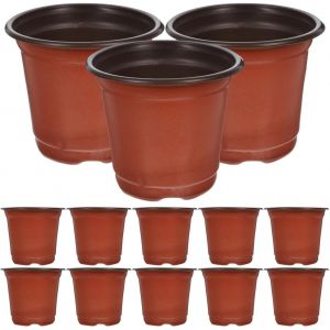 Kalanka-Hemoton Lot De 50 Pots De Fleurs En Plastique Avec Drainage 100 Mm - Neuf