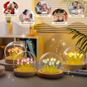 Forever Lampe Tulipe Romantique Jaune Pour Filles Et Femmes, D&eacute;coration De Chambre Mignonne - Neuf