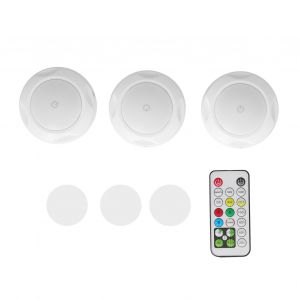 HJLIAN Lot de 3 veilleuses LED colorees RVB avec telecommande et lampe d'ambiance reglable - Neuf