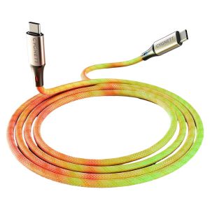 C&acirc;ble USB-C lumineux 1,2m pour charge rapide 60W et transfert 480 Mbps CYGNETT Multicolore - Neuf