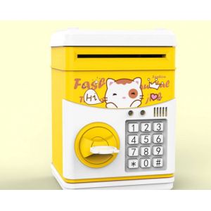 Tirelire électronique automatique pour enfants - avec code - Jaune - Neuf