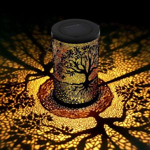 Sansh-Lanterne Solaire Exterieur Jardin, Lampe Solaire Exterieur Decorative, Suspendre/ Poser, Imperméable Ip44, Pour Balcon, Jardin (Arbre) - Neuf