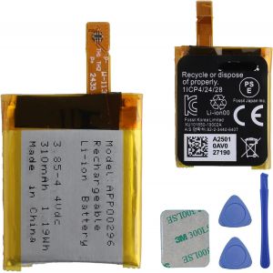 Batterie de rechange APP00296 310 mAh/3,85 V compatible avec Apack fossil Gen 5 Fossil Julianna HR FTW6035 avec outils - Neuf