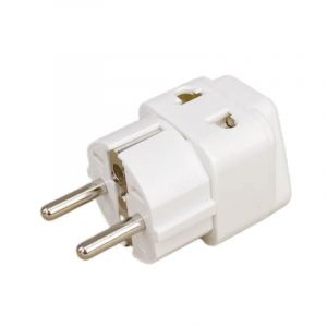Adaptateur De Prise De Voyage Universel Mis À La Terre Européenne Cn Us Au Uk Vers Eu Russie Corée Allemagne Français 16A Convertisseur De Prise 250V Type E.White. - Neuf