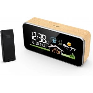 SUBZONAL-Station m&eacute;t&eacute;orologique dans la r&eacute;gion de Sveglia, thermom&egrave;tre num&eacute;rique &agrave; LED, igtro, capteur sans Fil pour la Mesure de la temp&eacute;rature et de l'humidit&eacute; Interne et Externe - Neuf