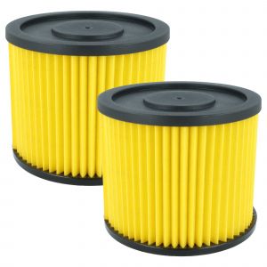 vhbw 2x filtre pliss&eacute; compatible avec Einhell TH-VC 1815, TE-VC 36/25, TH-VC 1250 S, TE-VC 36/30, TE-VC 2340 SAC aspirateur - jaune - Neuf