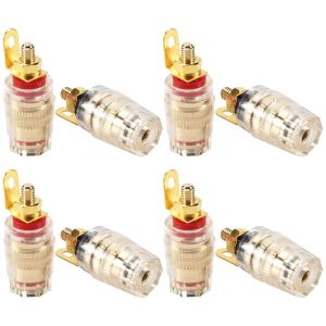 8Pcs 4mm amplificateur haut-parleur borne liaison poste banane prise jack - Neuf