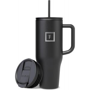 Tianyi-Mug Isotherme Avec Paille Et Poign&eacute;e - 1.2l - Gobelet Isotherme En Inox &Agrave; Double Paroi - Tasse Anti-Fuite Sous Vide - 20h Froid, 5h Chaud - Gourde Sans Bpa - Travel Mug Tumbler - Neuf