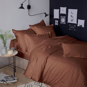 Housse De Couette Satin De Coton Uni - Neuf