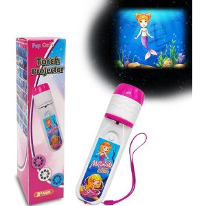 DDA-Lampe Torche Projecteur Sirène et Fée avec 3 Disques 24 Images, Jouet Lampe de Poche Projecteur Histoire pour Enfants 3 4 5 6 7 Ans, Cadeau Contes Scientifique Éducatif pour Filles - Neuf