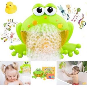 Baignoire Bébé Bulle Jouets Jeu,Les Enfants De La Baignoire Partie Des Cadeaux De Big Frog Automatique Bubble Maker Souffleur De Jouets Avec 12 Musique Douche De Bébé Des Jouets Amusants - Neuf