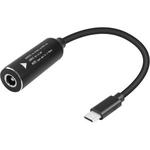 PD65W DC5525 Câble de charge vers USB-C DC 5,5 mm x 2,5 mm Prise ronde vers type C Câble d'alimentation pour ordinateurs portables,téléphones portables,tablettes,chargements,etc. - Neuf