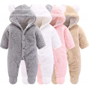 Shiliu-Nouveau-Né Bébé Dessin Animé Barboteuse Combinaison De Neige Manteau D'hiver Polaire Combinaison À Capuche[857] - Neuf