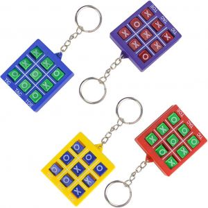 Eryi-4 Pièces Porte-Clés Tic Tac Toe,Porte-Clés De Couleur Porte-Clés Jouet Tic Tac Toe,Enfants Jeux De Société Pendentif Tics Tac,Pour Fille Garçon Souvenir Cadeau Jouet Porte Clés - Neuf