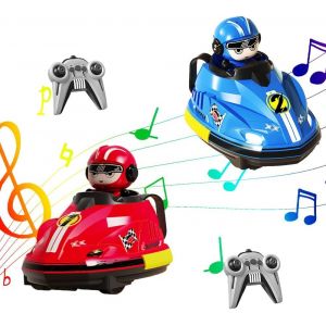 SANSH-Auto Tamponneuse TéLéCommandé Multijoueur, 2 Pièces Collision Voiture TéLéCommandéE, Voiture Jouet Collision avec LumièRes Musique, Super Bumper Car, Bumper Cars Rc avec Robots éJectables - Neuf