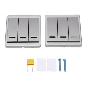 XYONG Interrupteur de commande a distance 3 gangs, interrupteur de commande intelligent sans fil pour chambre a coucher, 170-240 V - Neuf