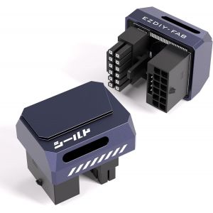 lbgwp60-Adaptateur Pcie 5.1-600W 12+4Pin, 16Pin 12V wr Gpu Power Connector,12V-2X6 Gpu Adapter,Angle Droit 180 Degrés - Compatible Avec Les Gpu Rtx 3090Ti,4070Ti,4080,4090- Type Std,Violet,1Pack - Neuf