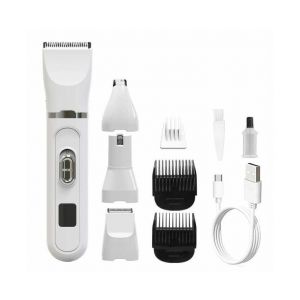 Kit De Toilettage Professionnel Pour Animaux De Compagnie- Tondeuse &Agrave; Poils Pour Chats Et Chiens Avec Broyeur &Agrave; Ongles, Sans Fil, Lames En Titane S&ucirc;res, Accessoires Polyvalents - Neuf