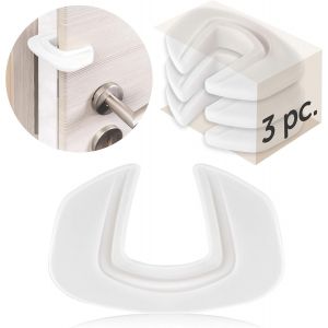 Bloque Porte Bébé Anti Pince Doigt (3 Pièces)-Cale-Porte Securite Enfant En Plastique,Protection Bebe Maison Résistant Jusqu¿À 50 Kg-Blanc - Neuf