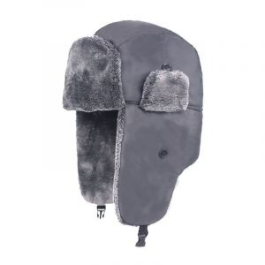 Hiver Au Chaud Chapeau Unisexe Coupe-Vent Ski Soldat De La Chasse De La Pac Chaud Bomber Hat Avec Fourrure Oreillettes&iquest;Gris&iquest; - Neuf