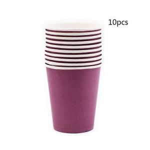 10 Pcs DIY Couleur Gobelets En Papier F&ecirc;te De Mariage Pique-Vaisselle Gobelets Jetables - Neuf
