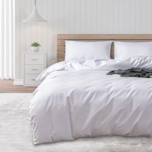 Sjzg-Housse De Couette Imperm&eacute;able, Prot&egrave;ge-Couette, Imperm&eacute;able, Convient Aux Animaux Domestiques, Chats Et Chiens, Enfants, Personnes &Acirc;g&eacute;es, Double Fermeture &Eacute;clair (Blanc, Queen (200 * 200 Cm)) - Neuf