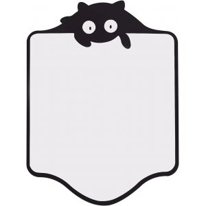 Calendrier magnétique pour réfrigérateur, bloc-notes 40 x 30 cm pour la planification des repas et la liste de courses, tableau magnétique motif chat noir - Neuf