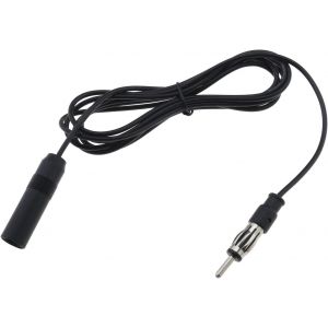Câble d'extension d'antenne radio FM AM stéréo de voiture - Connecteur DIN - Câble coaxial pour voiture - Autoradio stéréo - Récepteur CD - Lecteur multimédia - Neuf