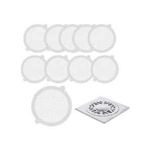Lot de 10 autocollants ronds jetables pour attrape-cheveux dans les canalisations - Neuf