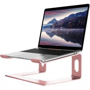 acdsgd-Support pour Ordinateur Portable, Support en Aluminium, Support Ergonomique en m&eacute;tal pour Ordinateur Portable, Support de Refroidissement pour Ordinateurs Portables de 10"" &agrave; 15,6"", Rose - Neuf