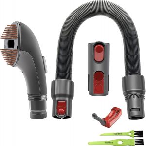 Brosse à poils pour chien et chat,compatible pour Dyson V7 V8 V10 V11 V15 V6,brosse aspire-poils moyens,courts,animaux domestiques avec adaptateur flexible et bouton marche et arrêt - Neuf