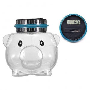 Tirelire électronique compteur de pièce de monnaie Lcd numérique comptage de pièces de monnaie Boîte d'économie d'argent Boîte de rangement de pièces de monnaie - Neuf
