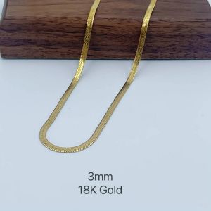 Collier Minimaliste Unisexe En Cha&icirc;ne Serpent,Ras Du Cou En Acier Inoxydable,Couleur Or,Bijoux &Agrave; La Mode,Cadeau Pour Elle Femme Et Homme-3pcs-40 45 50cm-3mm Gold - Neuf