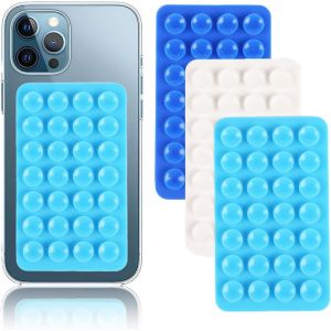 Lot De 3 Ventouses En Silicone Des Deux C&ocirc;t&eacute;s Pour T&eacute;l&eacute;phone - Support Ventouse En Silicone Pour T&eacute;l&eacute;phone - Support Mains Libres Pour Miroir De Douche Et Poign&eacute;e &Agrave; Selfie De Voiture - Rose - Neuf