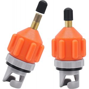 Letnerny-Adaptateur Gonfleur Sup, 2 Pi&egrave;ces Adaptateur De Pompe Sup, Adaptateur Paddle Pour Compresseur, Adaptateur Gonflage Pour Planche Sup Bateaux Gonflables Kayaks Matelas Pneumatique (Orange) - Neuf